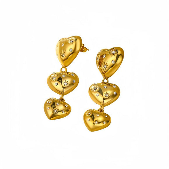 Aretes con corazones