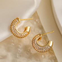 Cargar imagen en el visor de la galería, Mini hoops con zirconias

