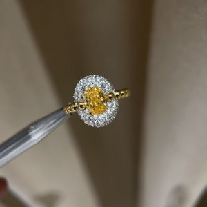 Anillo piedra ovalada ámbar